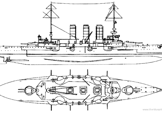 Ship KuK Erzherzog Karl [Battleship] (1910) - drawings, dimensions, pictures